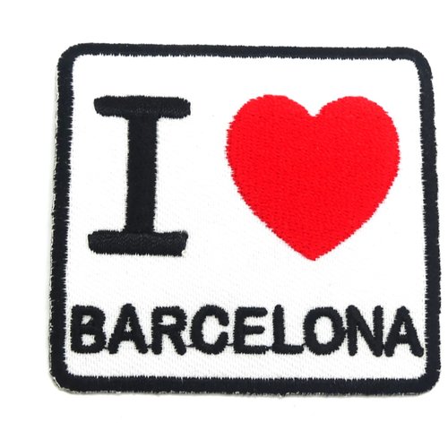 Ecusson patch i love barcelona