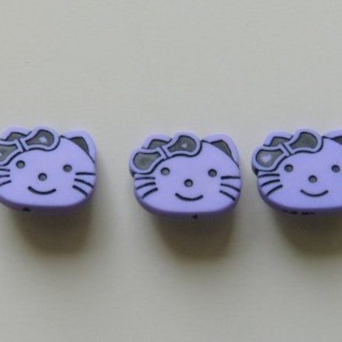 Boutons chat mauve 17 mm travaux couture