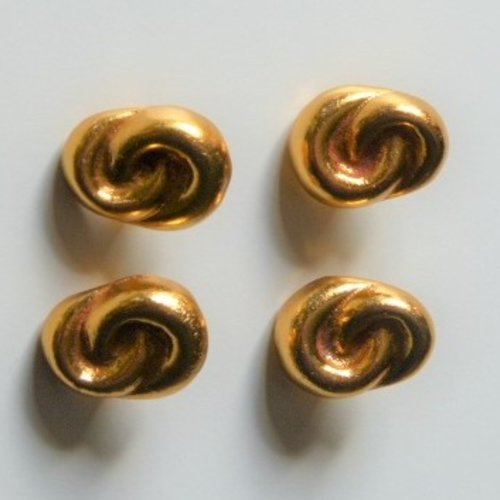 Boutons métal or noeuds /anneaux 20 mm