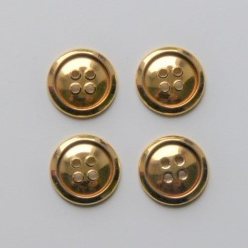 Boutons métal  or 17 mm travaux couture