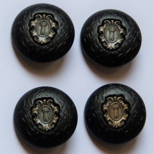 4 boutons noirs royal tours 23 mm