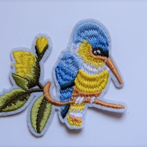 Ecusson oiseau multicolore