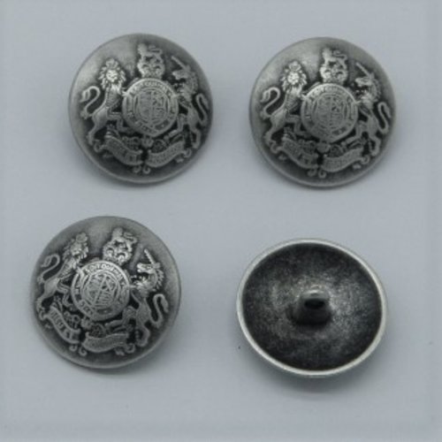 Boutons métal royal licorne/ lion 20 mm