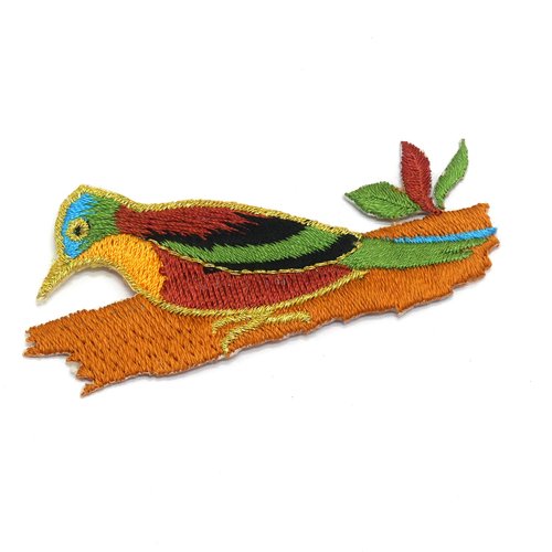 Ecusson thermocollant oiseau multicolore