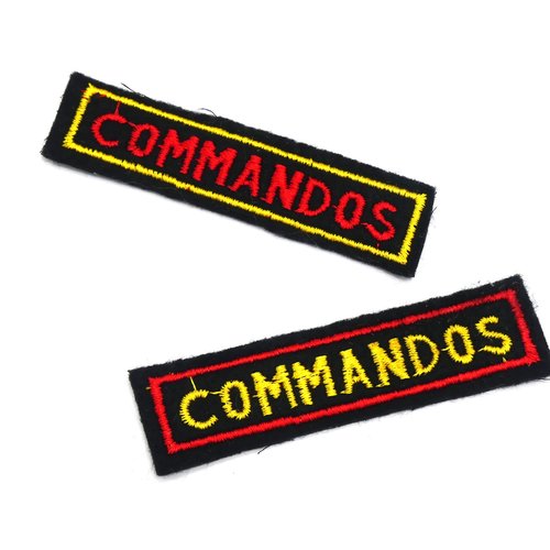 * 2 ecussons à coudre commandos *