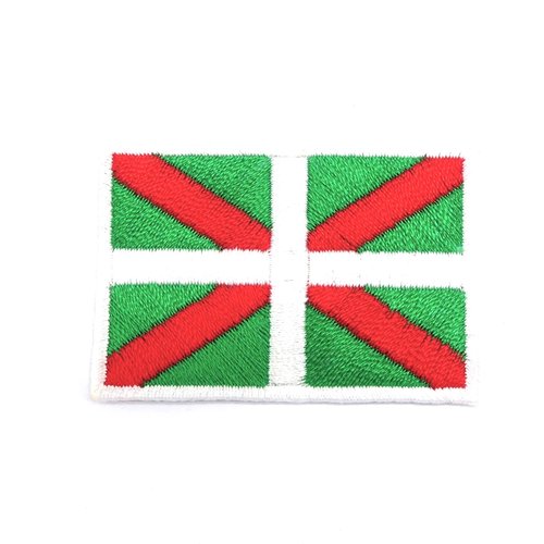 Ecusson patch drapeau pays basque (4,5 cm x 3 cm)