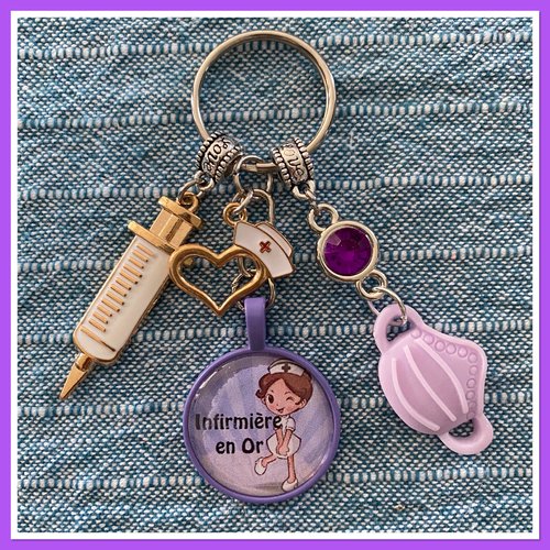 Porte clefs infirmiere