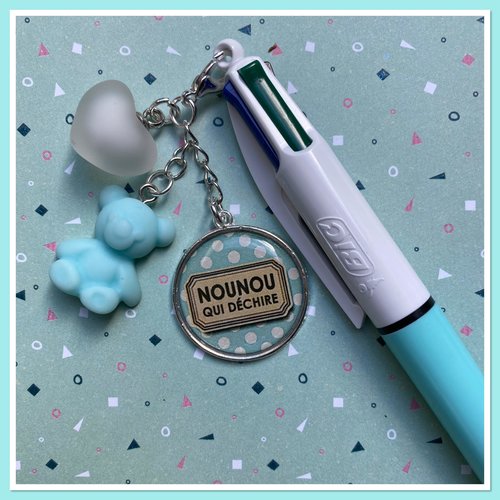 Stylo bic 4 couleurs merci nounou