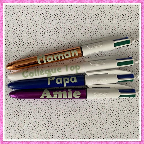 Stylo bic 4 couleurs personnalise