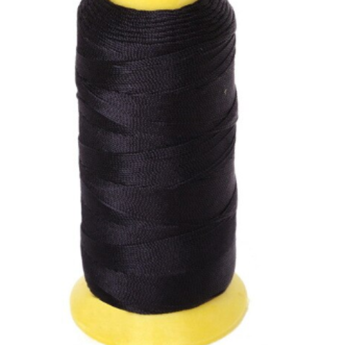 1 mètre de fil soie noir 0.5 mm de diamètre, fil noir