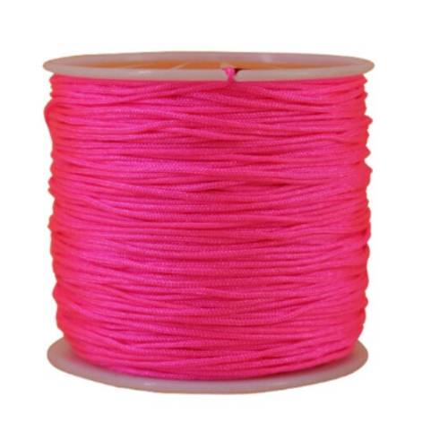 1 mètre de fil nylon rose 0.8 mm de diamètre, fil rose