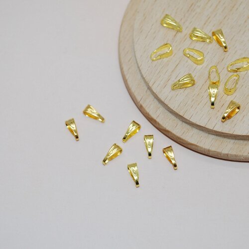 Lot de 20 bélières doré 7mm pour création de bijoux, belieres 7mm