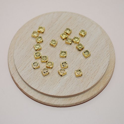 Lot de 10 perles séparateurs doré vieilli pour création de bijoux perdo1003/6mm
