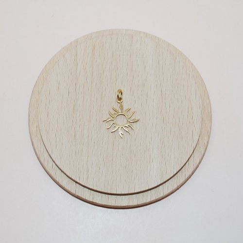 Pendentif soleil en acier inoxydable doré pour création de bijoux