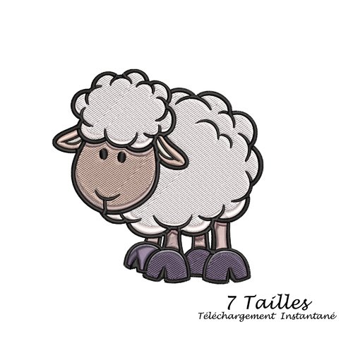 Motif mouton pour machine  à broder