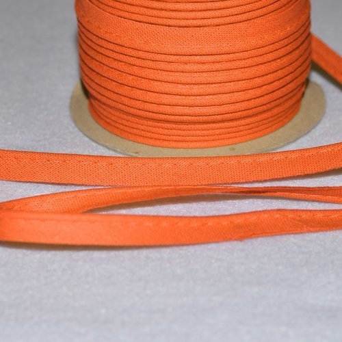 10 mm - passepoil coton orange flamme au mètre