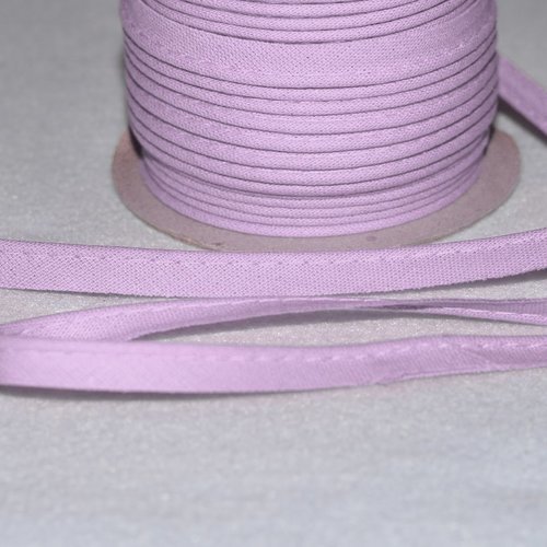 10 mm - passepoil coton lilas au mètre