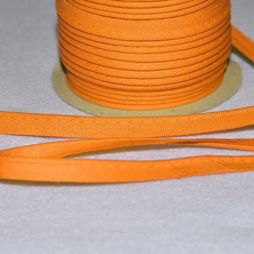 10 mm - passepoil coton orange au mètre