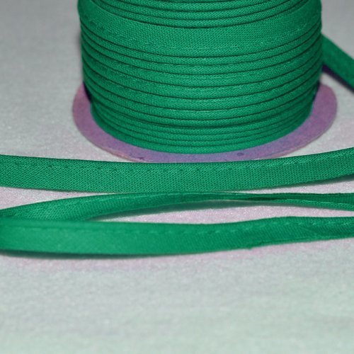 10 mm - passepoil coton vert gazon au mètre