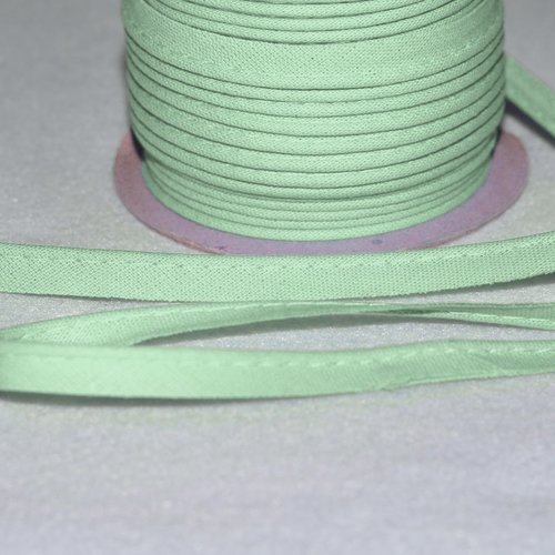 10 mm - passepoil coton vert d'eau au mètre