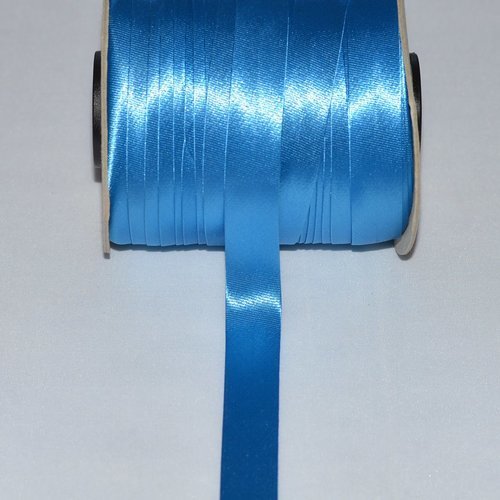 Biais satin bleu saphir largeur 18 mm au mètre