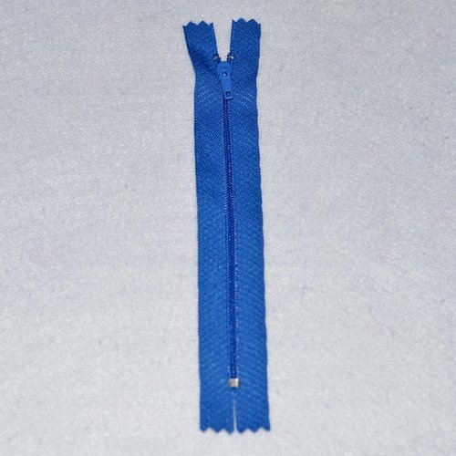 10 cms - bleu royal - fermeture eclair non séparable