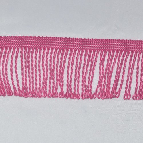 Galon franges 60 mm - rose bonbon - coupe au mètre