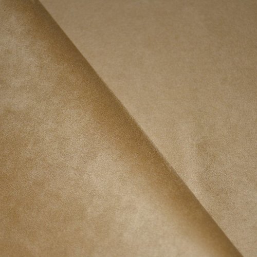 Tissu suédine, or, traité teflon, coupe par 25 cms.