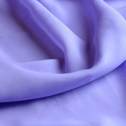 Tissu mousseline polyester lilas, coupe par 50 cms