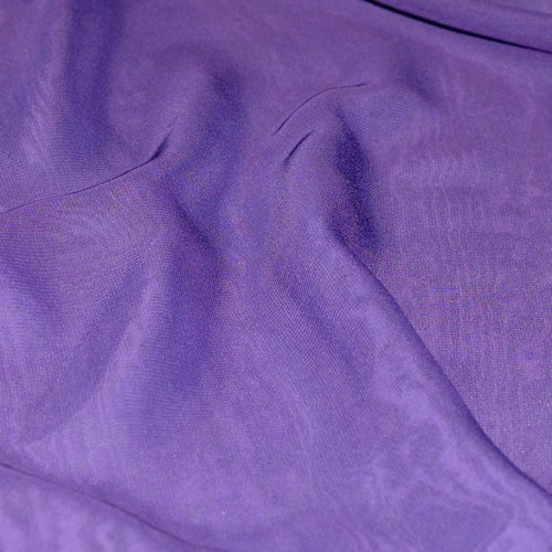 Tissu mousseline polyester violet, coupe par 50 cms