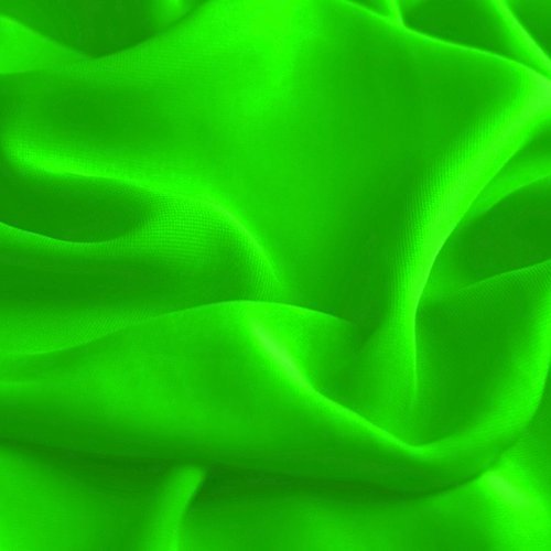 Tissu mousseline polyester vert anis, coupe par 50 cms