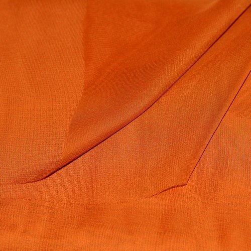 Tissu mousseline polyester orange, coupe par 50 cms