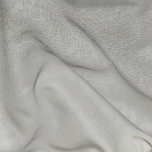 Tissu mousseline polyester gris perle, coupe par 50 cms