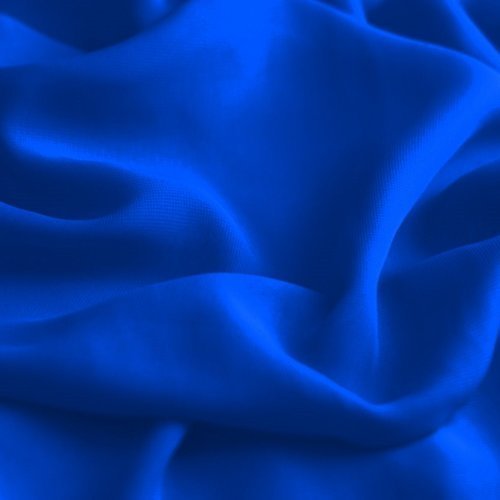 Tissu mousseline polyester bleu royal, coupe par 50 cms