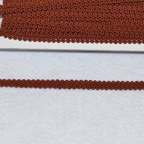Ruban galon marron 10mm pour finition haute couture non elastique au mètre 