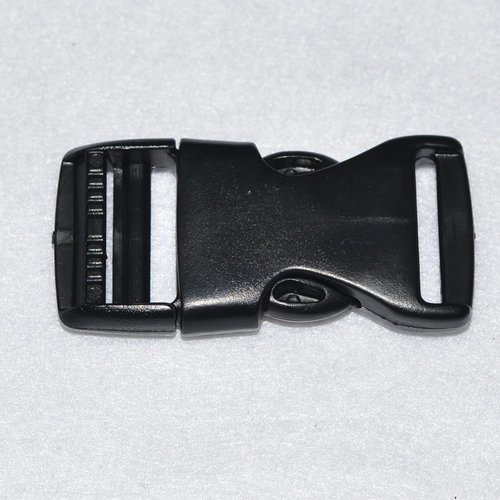 20 mm - noir - clip fermeture boucle attache rapide - qualité extra.