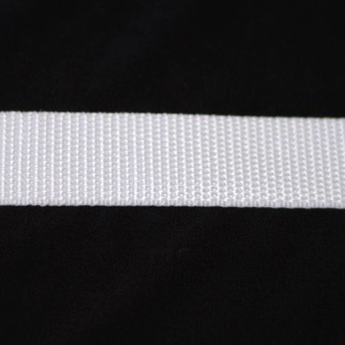 Sangle 20 mm - blanc - polypropylene - coupe au mètre - qualité extra