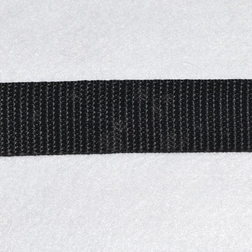 Sangle 20 mm - noir - polypropylene - coupe au mètre - qualité extra