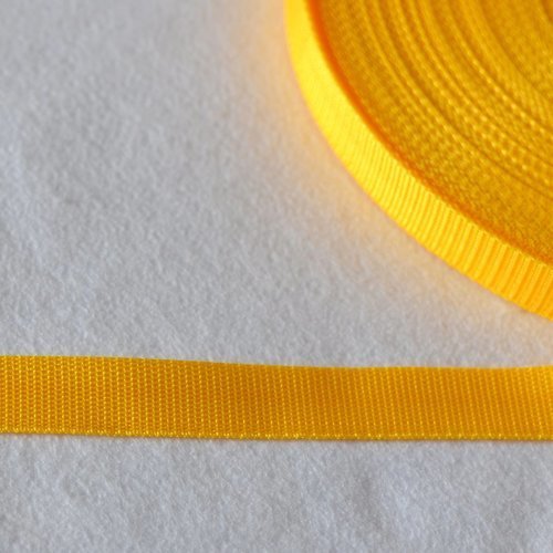 Sangle 20 mm - jaune - polypropylene - coupe au mètre - qualité extra