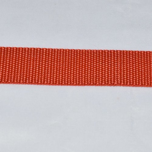 Sangle 20 mm - orange brulé - polypropylene - coupe au mètre - qualité extra