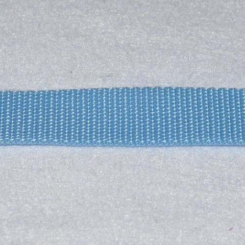 Sangle 20 mm - bleu clair - polypropylene - coupe au mètre - qualité extra