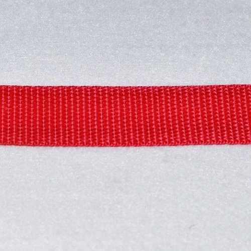 Sangle 25 mm - rouge - polypropylene - coupe au mètre - qualité extra