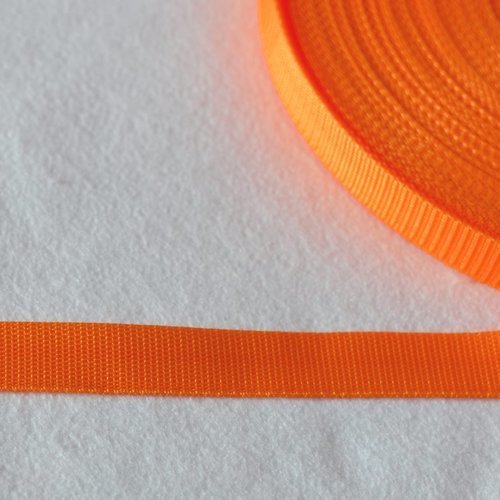 Sangle 25 mm - orange - polypropylene - coupe au mètre - qualité extra
