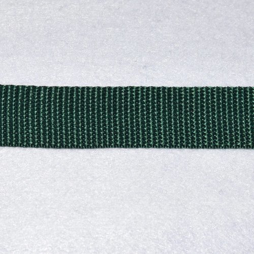 Sangle 25 mm - vert sapin - polypropylene - coupe au mètre - qualité extra