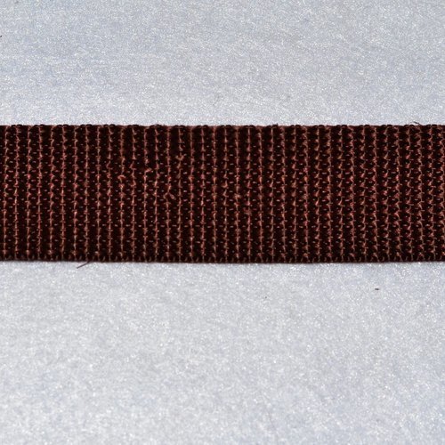 Sangle 25 mm - marron foncé - polypropylene - coupe au mètre - qualité extra