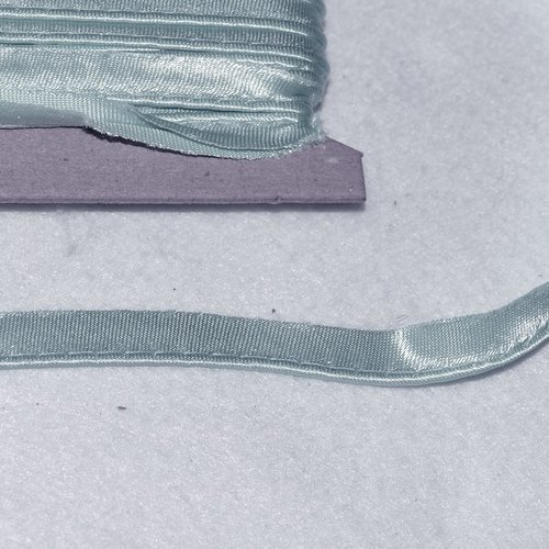 Passepoil satin - 11 mm -  bleu gris, au mètre