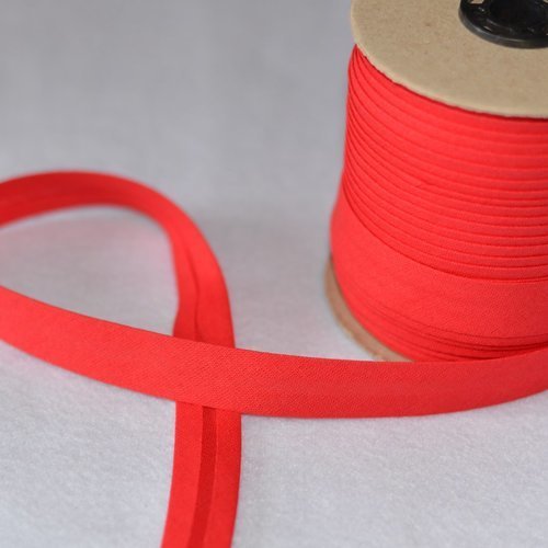 Biais coton rouge largeur 18 mm – coupe au mètre