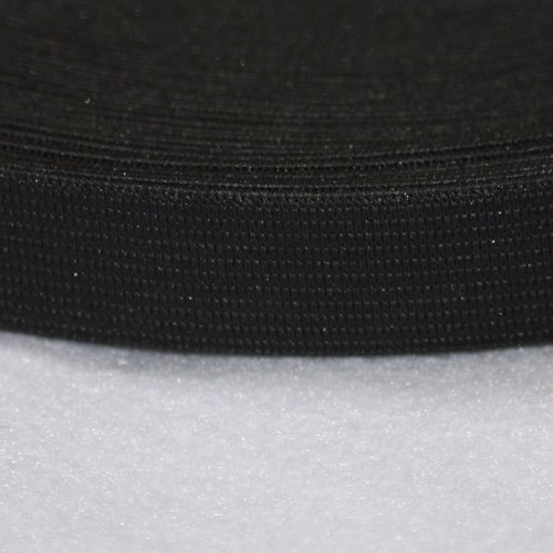 Elastique plat noir largeur 20 mm souple - coupe au mètre