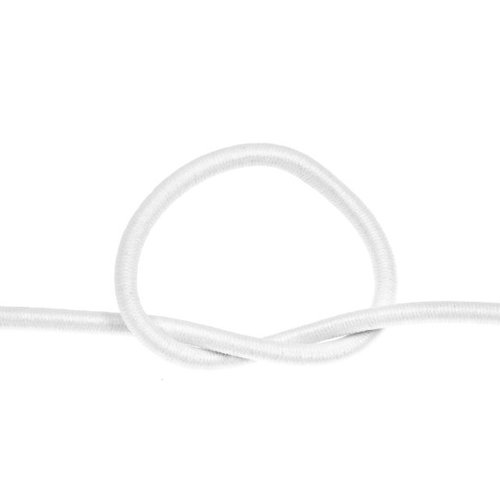 Cordon rond elastique blanc ø 2mm souple - coupe au mètre