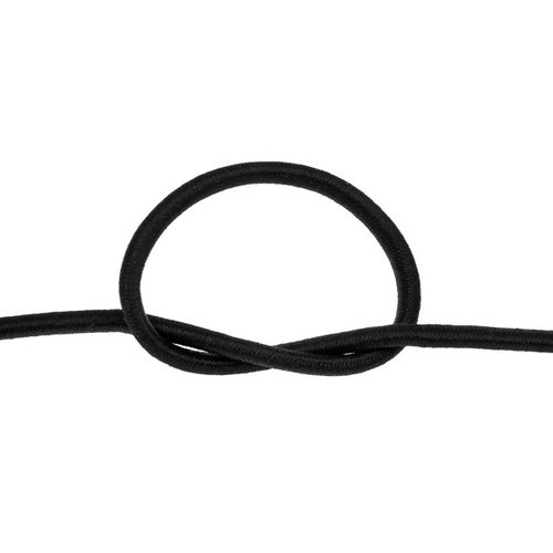 Cordon rond elastique noir ø 2mm souple - coupe au mètre